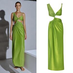NWT Baobab Iara Maxi Dress in Bonsai Green Size Large